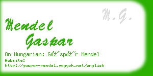 mendel gaspar business card